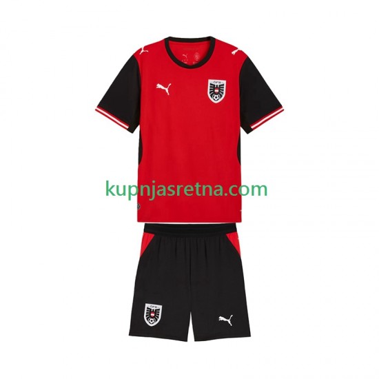 Dječja Domaći Home Dresova Austrija World Cup 2026 Kratkih Rukava