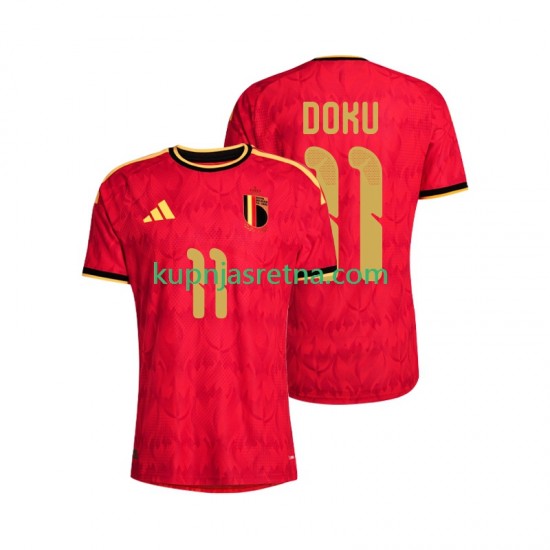 Muškarci Domaći Home Dresova Belgija Jeremy Doku 11 World Cup 2026 Kratkih Rukava