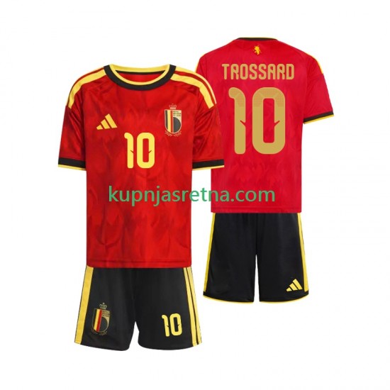 Dječja Domaći Home Dresova Belgija Leandro Trossard 10 World Cup 2026 Kratkih Rukava