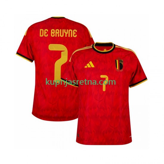 Muškarci Domaći Home Dresova Belgija de bruyne 7 World Cup 2026 Kratkih Rukava