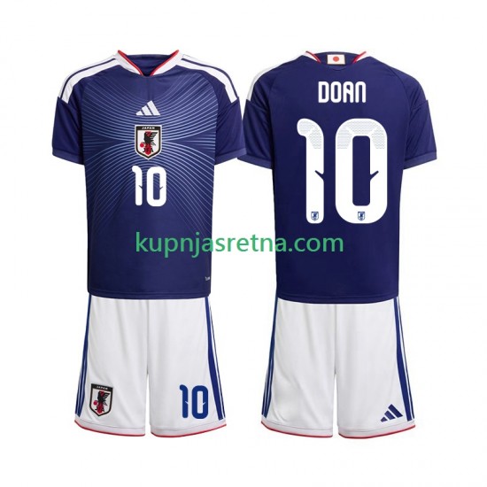 Dječja Domaći Home Dresova Japan Ritsu Doan 10 World Cup 2026 Kratkih Rukava