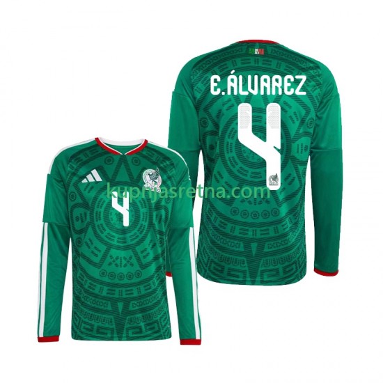 Muškarci Domaći Home Dresova Meksiko Edson Alvarez 4 World Cup 2026 Dugim Rukavima