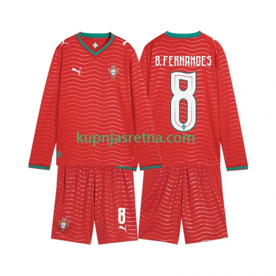 Dječja Domaći Home Dresova Portugal Bruno Fernandes 8 World Cup 2026 Dugim Rukavima