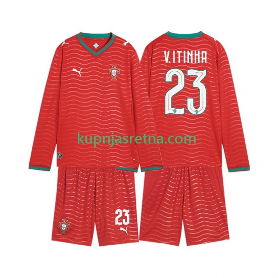 Dječja Domaći Home Dresova Portugal Vitinha 23 World Cup 2026 Dugim Rukavima