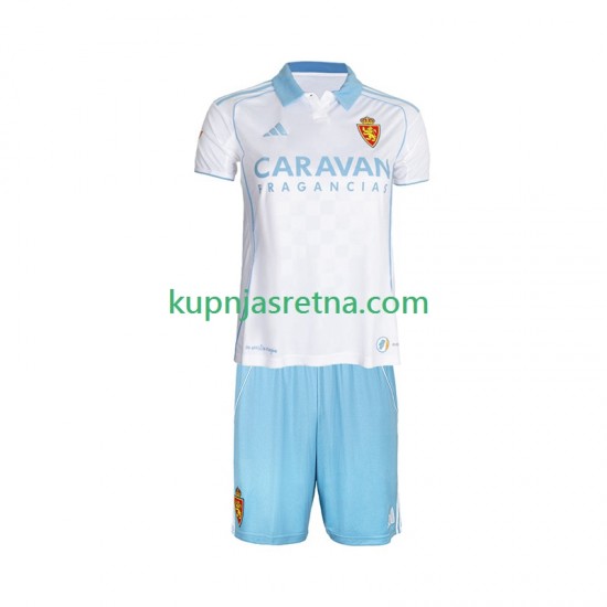Dječja Domaći Home Dresova Real Zaragoza 2025-2026 Kratkih Rukava
