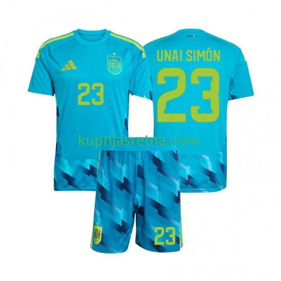 Dječja Domaći Home Golmanski Dresova Španjolska Unai Simon 23 World Cup 2026 Kratkih Rukava