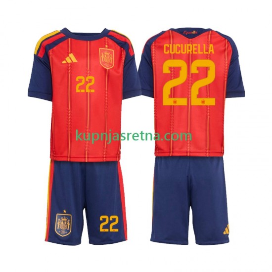Dječja Domaći Home Dresova Španjolska Marc Cucurella 22 World Cup 2026 Kratkih Rukava