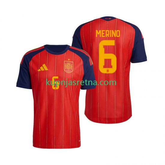 Muškarci Domaći Home Dresova Španjolska Mikel Merino 6 World Cup 2026 Kratkih Rukava
