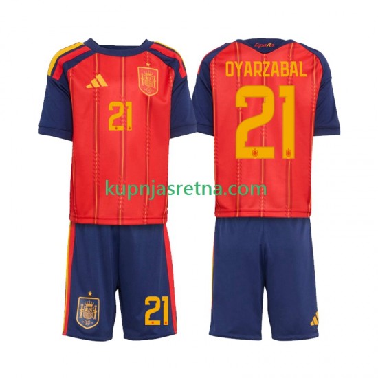 Dječja Domaći Home Dresova Španjolska Mikel Oyarzabal 21 World Cup 2026 Kratkih Rukava