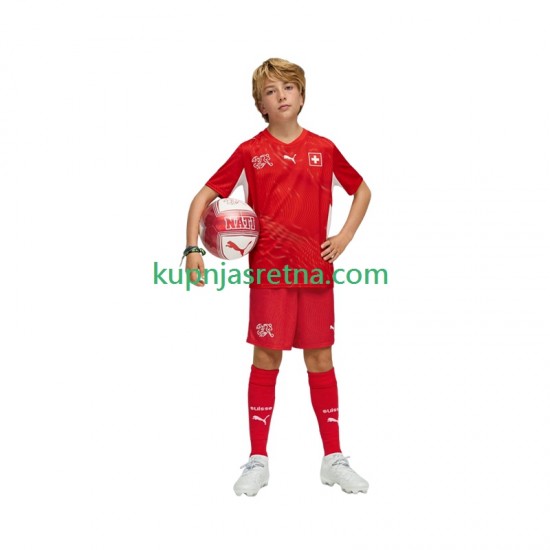 Dječja Domaći Home Dresova Švicarska World Cup 2026 Kratkih Rukava