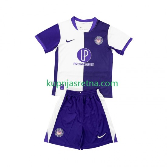 Dječja Domaći Home Dresova Toulouse 2025-2026 Kratkih Rukava