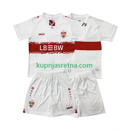 Dječja Domaći Home Dresova VfB Stuttgart 2025-2026 Kratkih Rukava