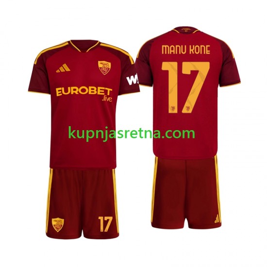 Dječja Domaći Home Dresova Roma Manu Kone 17 2026-2027 Kratkih Rukava