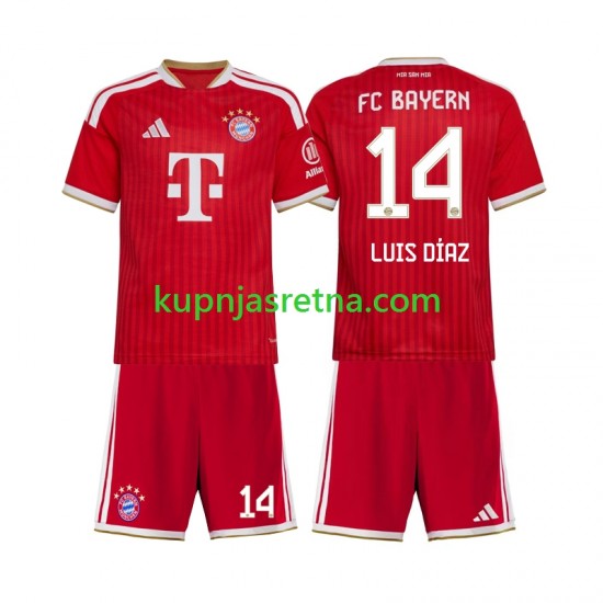 Dječja Domaći Home Dresova FC Bayern München Luis Diaz 14 2026-2027 Kratkih Rukava