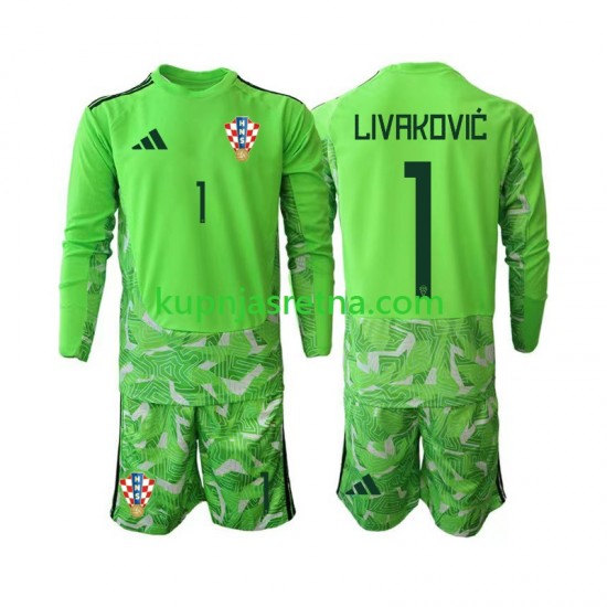 Dječja Domaći Home Golmanski Dresova Hrvatska Dominik Livakovic 25 2026-2027 Dugim Rukavima