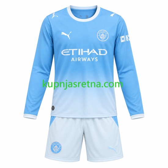 Dječja Domaći Home Dresova Manchester City 2026-2027 Dugim Rukavima
