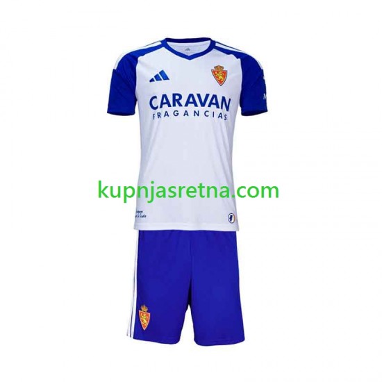 Dječja Domaći Home Dresova Real Zaragoza 2026-2027 Kratkih Rukava