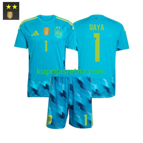Dječja Domaći Home Golmanski Dresova Španjolska David Raya 1 2026-2027 Kratkih Rukava