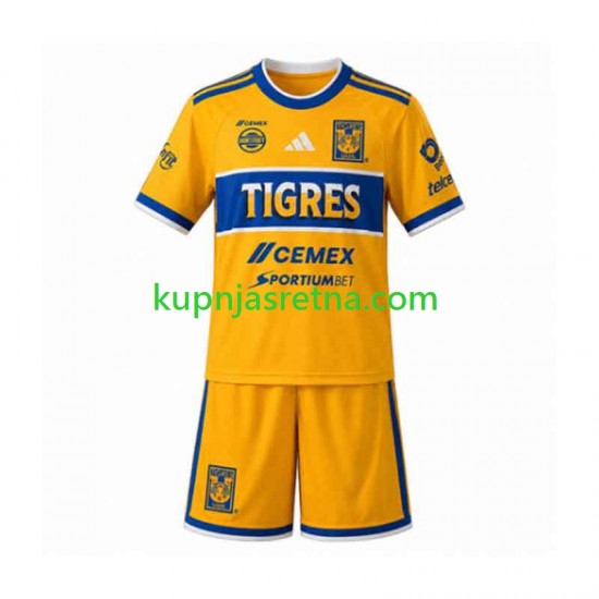 Dječja Domaći Home Dresova Tigres UANL 2026-2027 Kratkih Rukava