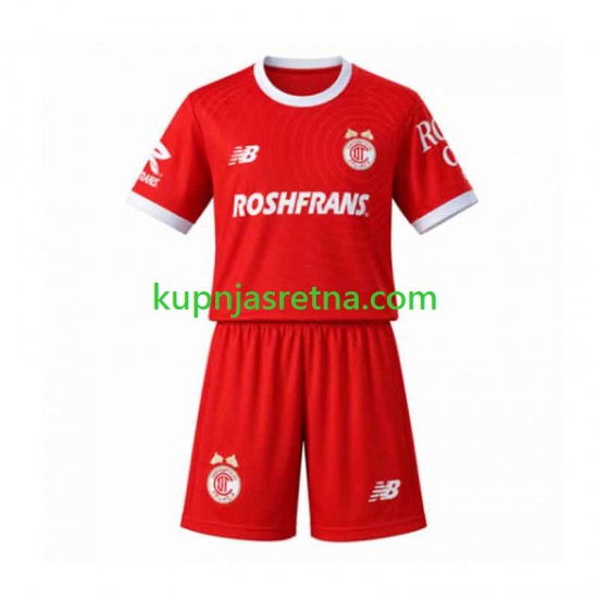 Dječja Domaći Home Dresova Toluca 2026-2027 Kratkih Rukava