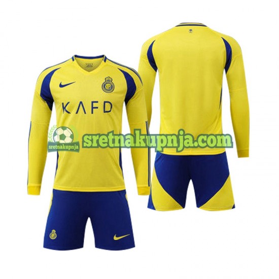 Dječja Domaći Home Dresova Al-Nassr 2024-2025 Dugim Rukavima