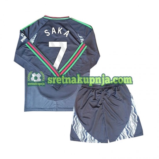 Dječja Gostujući Away Dresova Arsenal Saka 7 2024-2025 Dugim Rukavima