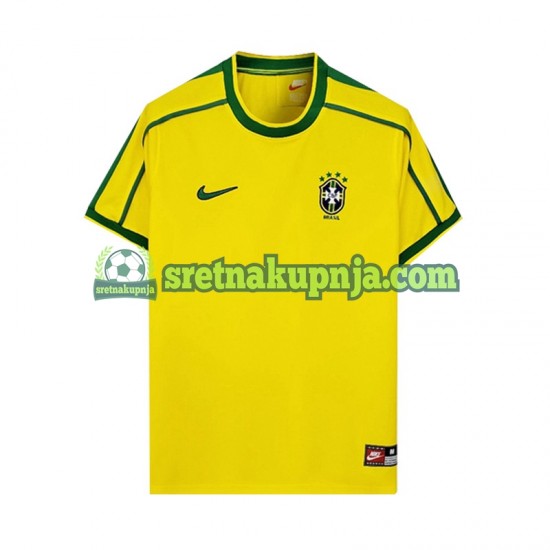 Muškarci Domaći Home Dresova Brazil Retro 1998 Kratkih Rukava