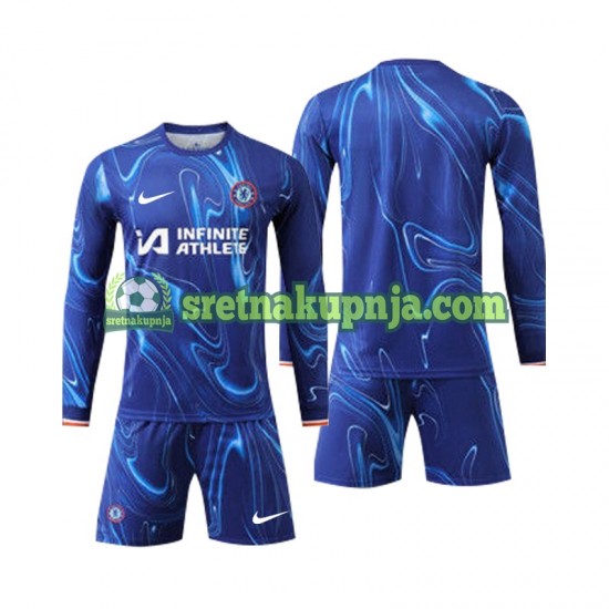 Dječja Domaći Home Dresova Chelsea 2024-2025 Dugim Rukavima