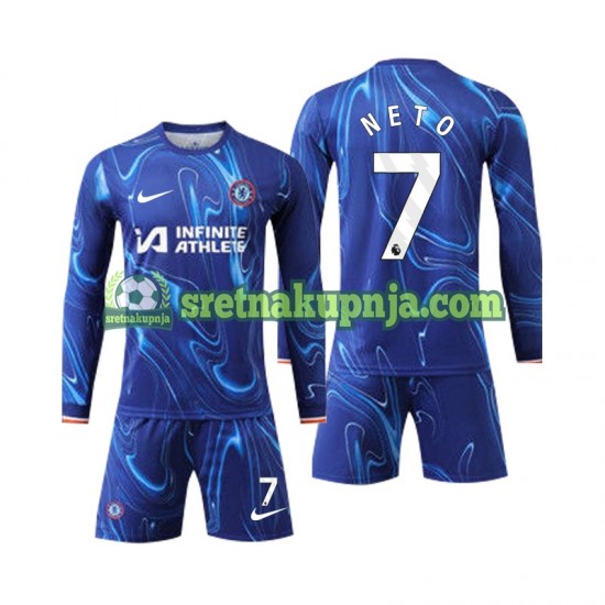 Dječja Domaći Home Dresova Chelsea Neto 7 2024-2025 Dugim Rukavima