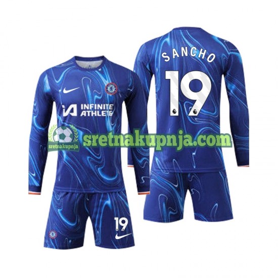 Dječja Domaći Home Dresova Chelsea Sancho 19 2024-2025 Dugim Rukavima