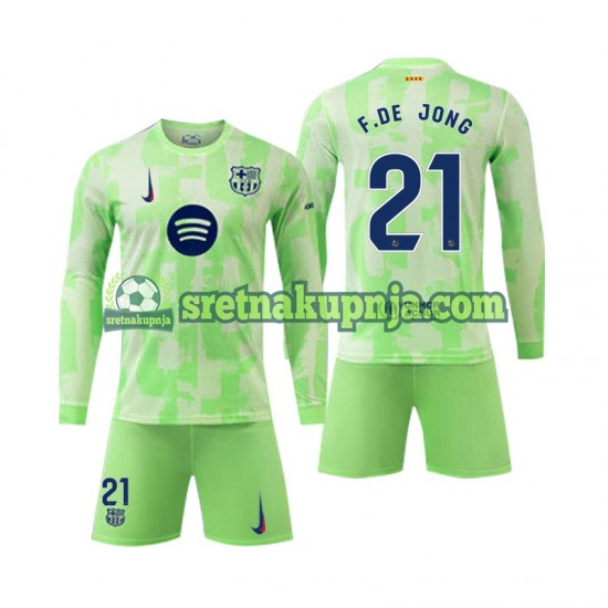 Dječja Treći Dresova FC Barcelona F DE JONG 21 2024-2025 Dugim Rukavima