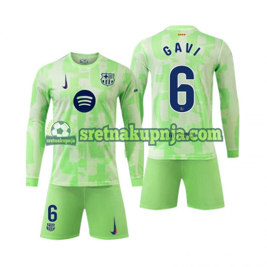 Dječja Treći Dresova FC Barcelona Gavi 6 2024-2025 Dugim Rukavima