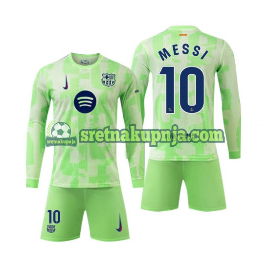 Dječja Treći Dresova FC Barcelona Lionel Mess 10 2024-2025 Dugim Rukavima