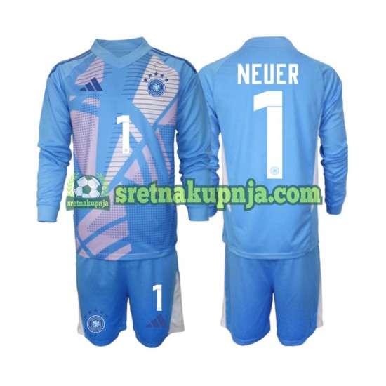 Dječja Četvrti Golmanski Dresova Njemačka Manuel Neuer 1 2024-2025 Dugim Rukavima
