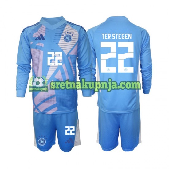 Dječja Četvrti Golmanski Dresova Njemačka Ter Stegen 22 2024-2025 Dugim Rukavima
