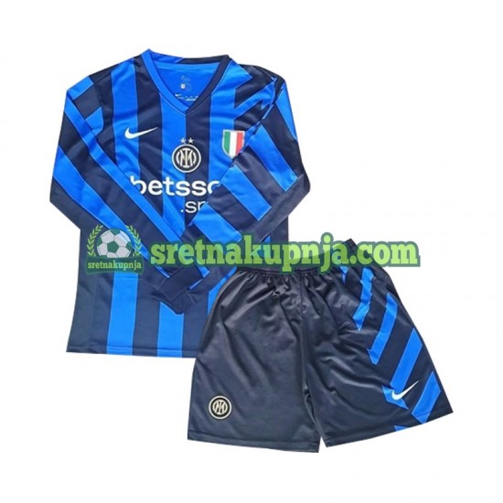 Dječja Domaći Home Dresova Inter Milan 2024-2025 Dugim Rukavima