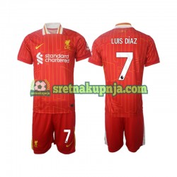 Dječja Domaći Home Dresova Liverpool Luis Diaz 7 2024-2025 Kratkih Rukava