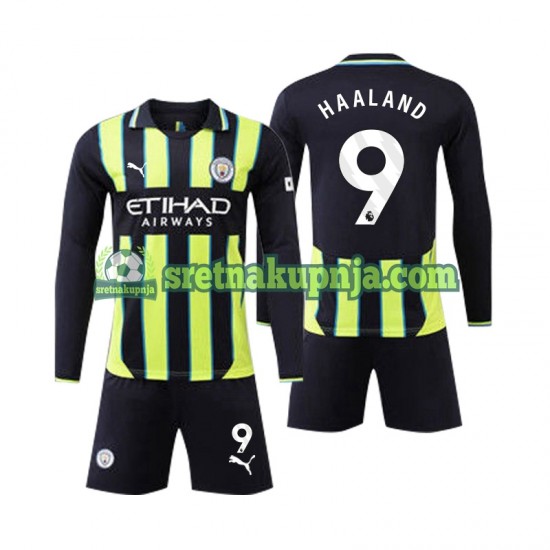 Dječja Gostujući Away Dresova Manchester City Erling Haaland 9 2024-2025 Dugim Rukavima