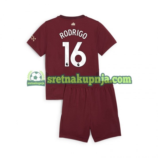 Dječja Treći Dresova Manchester City RODRIGO 16 2024-2025 Kratkih Rukava
