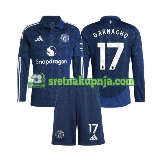 Dječja Gostujući Away Dresova Manchester United Alejandro Garnacho 17 2024-2025 Dugim Rukavima