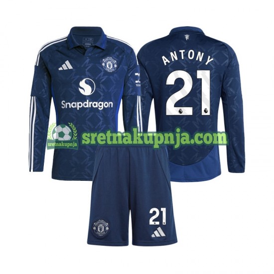 Dječja Domaći Home Dresova Manchester United Antony 21 2024-2025 Dugim Rukavima