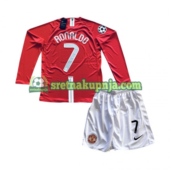 Dječja Domaći Home Dresova Manchester United Cristiano Ronaldo 7 Champion League Retro 2007 Dugim Rukavima