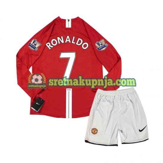 Dječja Domaći Home Dresova Manchester United Cristiano Ronaldo 7 Retro 2007 Dugim Rukavima