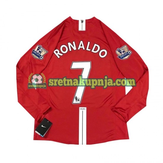 Muškarci Domaći Home Dresova Manchester United Cristiano Ronaldo 7 Retro 2007 Dugim Rukavima