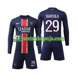 Dječja Domaći Home Dresova Paris Saint-Germain Bradley Barcola 29 2024-2025 Dugim Rukavima