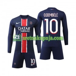Dječja Domaći Home Dresova Paris Saint-Germain O Dembele 10 2024-2025 Dugim Rukavima