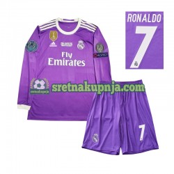 Dječja Gostujući Away Dresova Real Madrid Cristiano Ronaldo 7 Retro 2016 Dugim Rukavima