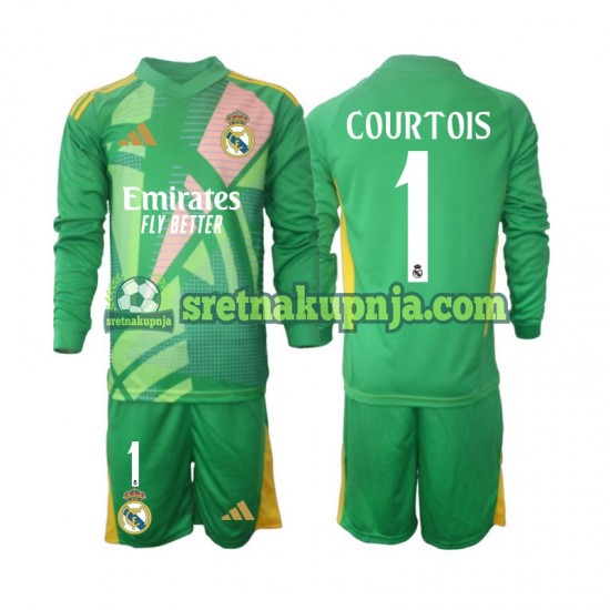 Dječja Treći Golmanski Dresova Real Madrid Thibaut Courtois 1 2024-2025 Dugim Rukavima