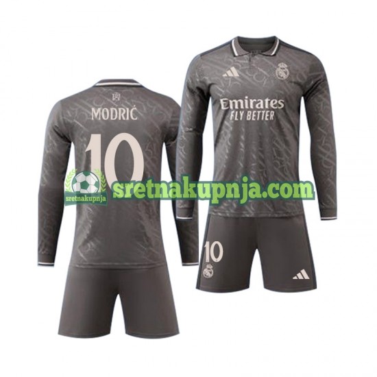 Dječja Treći Dresova Real Madrid Luka Modric 10 2024-2025 Dugim Rukavima