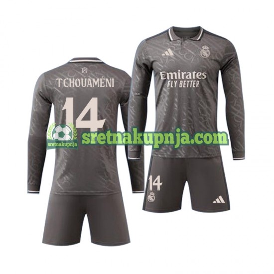 Dječja Gostujući Away Dresova Real Madrid Tchouameni 14 2024-2025 Dugim Rukavima
